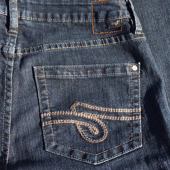 JAG low rise flare leg, dark blue silver grommets - Picture 4 of 8